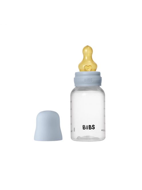 BIBS cumisüvegszett - Pasztellkék 150 ml - natúr kaucsuk cumifejjel