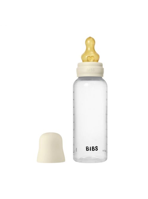 BIBS cumisüvegszett - Krémfehér 270 ml - natúr kaucsuk cumifejjel