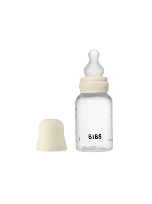 BIBS cumisüvegszett - Krémfehér 150 ml - szilikon cumifejjel