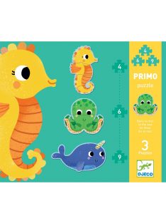 Djeco Primo puzzle - A tengerben, 4, 6, 9 db-os - In the sea