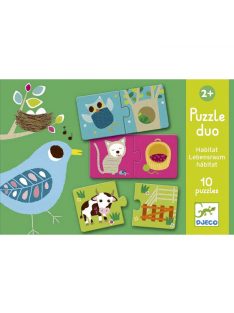 Djeco Párosító puzzle - Ki hol lakik - Habitat