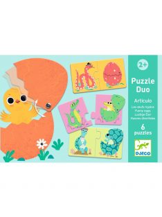   Djeco Párosító puzzle - Kié a tojás, 12 db-os - Funny eggs