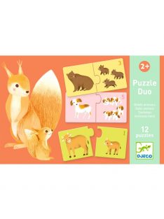   Djeco Párosító puzzle - Kié a kölyök, 24 db-os - Baby animals