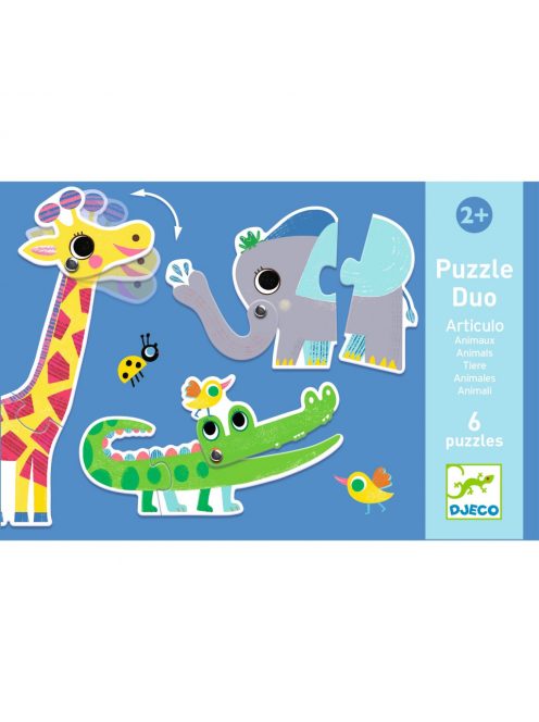 Djeco Párosító puzzle - Ormányos - Articulo Animals - FSC MIX